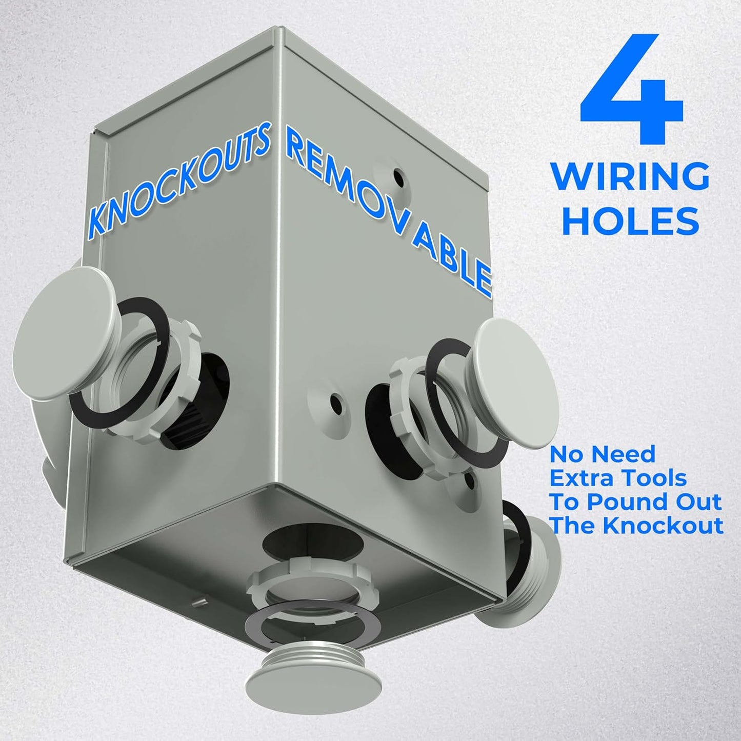 30 Amp Generator Inlet Box, Waterproof and Rustproof, Pre-Drilled 4 Big Wiring Holes, NEMA L14-30P Power Inlet Box, 125/250 Volt, 7500 Watts with LED Power Indicator, ETL Listed
