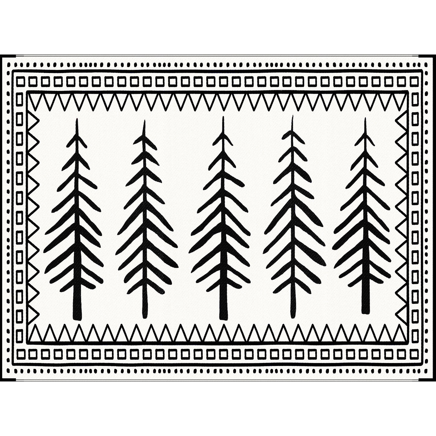 RV Outdoor Rug, Plastic Straw Waterproof Rugs Lightweight Reversible RV Mat Outdoor Patio Rug with Storage Bag for Outside Camper Under Awning Backyard, Pine Tree Print