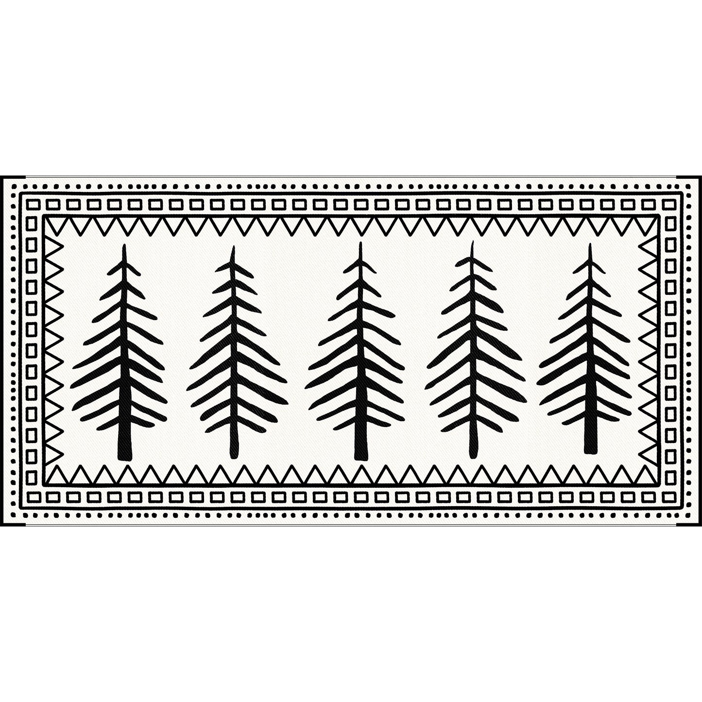 RV Outdoor Rug, Plastic Straw Waterproof Rugs Lightweight Reversible RV Mat Outdoor Patio Rug with Storage Bag for Outside Camper Under Awning Backyard, Pine Tree Print